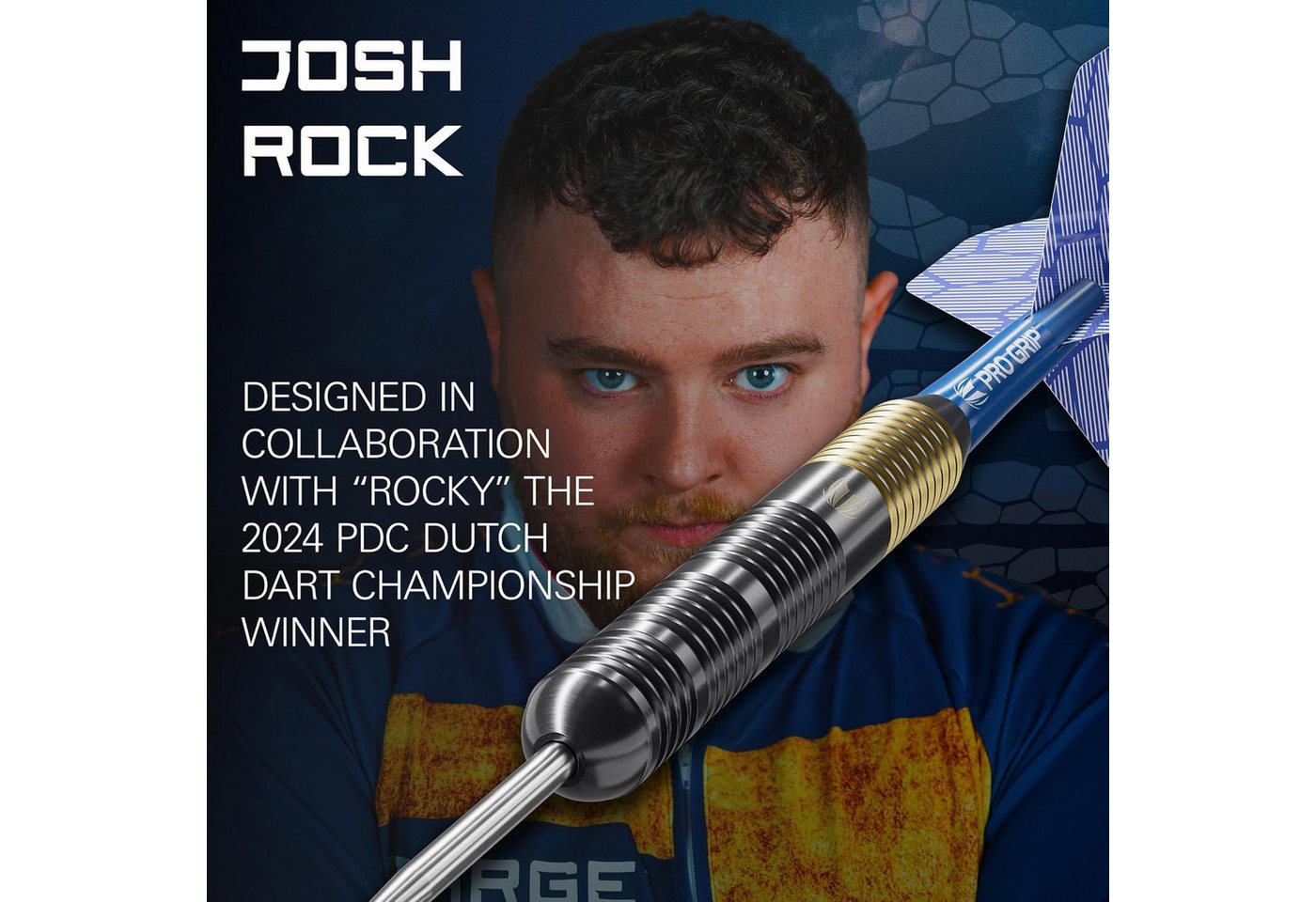 EVOLUTION Dartpfeil Josh Rock Steeldarts, 22G Brass Darts, Player Edition Steeldarts Bild 4