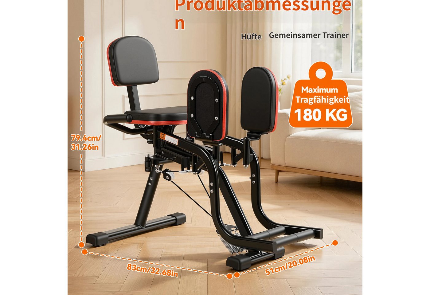 Rutaqian Heimtrainer Fitness Hüfttrainer für Po & Oberschenkel