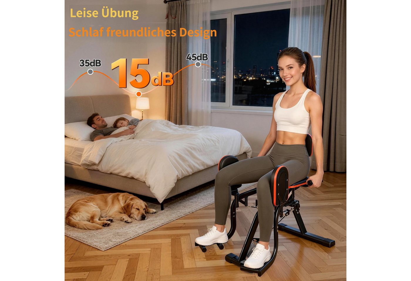 Rutaqian Heimtrainer Fitness Hüfttrainer für Po & Oberschenkel Bild 4