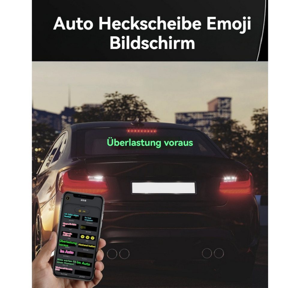 POPOLIC Handleuchte LED-Lichtleiste Billboard Zeichen Lichtanzeige Werbung (1-St., Sie werden in der Menge auffallen), LED fest integriert, Vollfarb, RGB,Programmierbares DIY-Anzeigetafel Bild 5