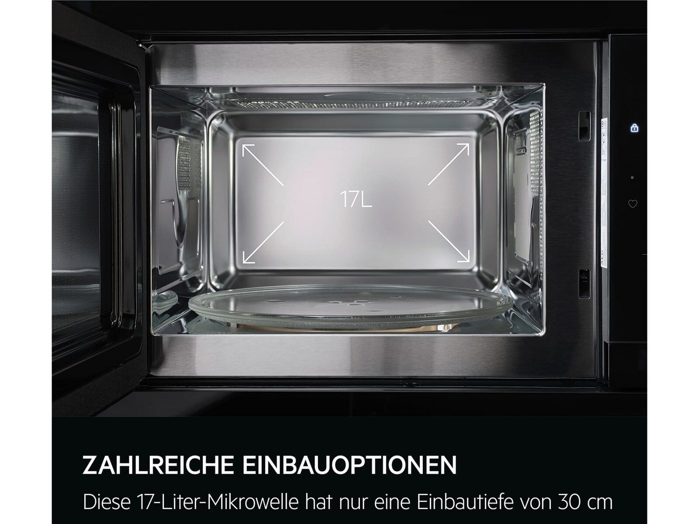 AEG Einbau-Mikrowelle, Mikrowelle, Einfache Handhabung in schickem Design Bild 5