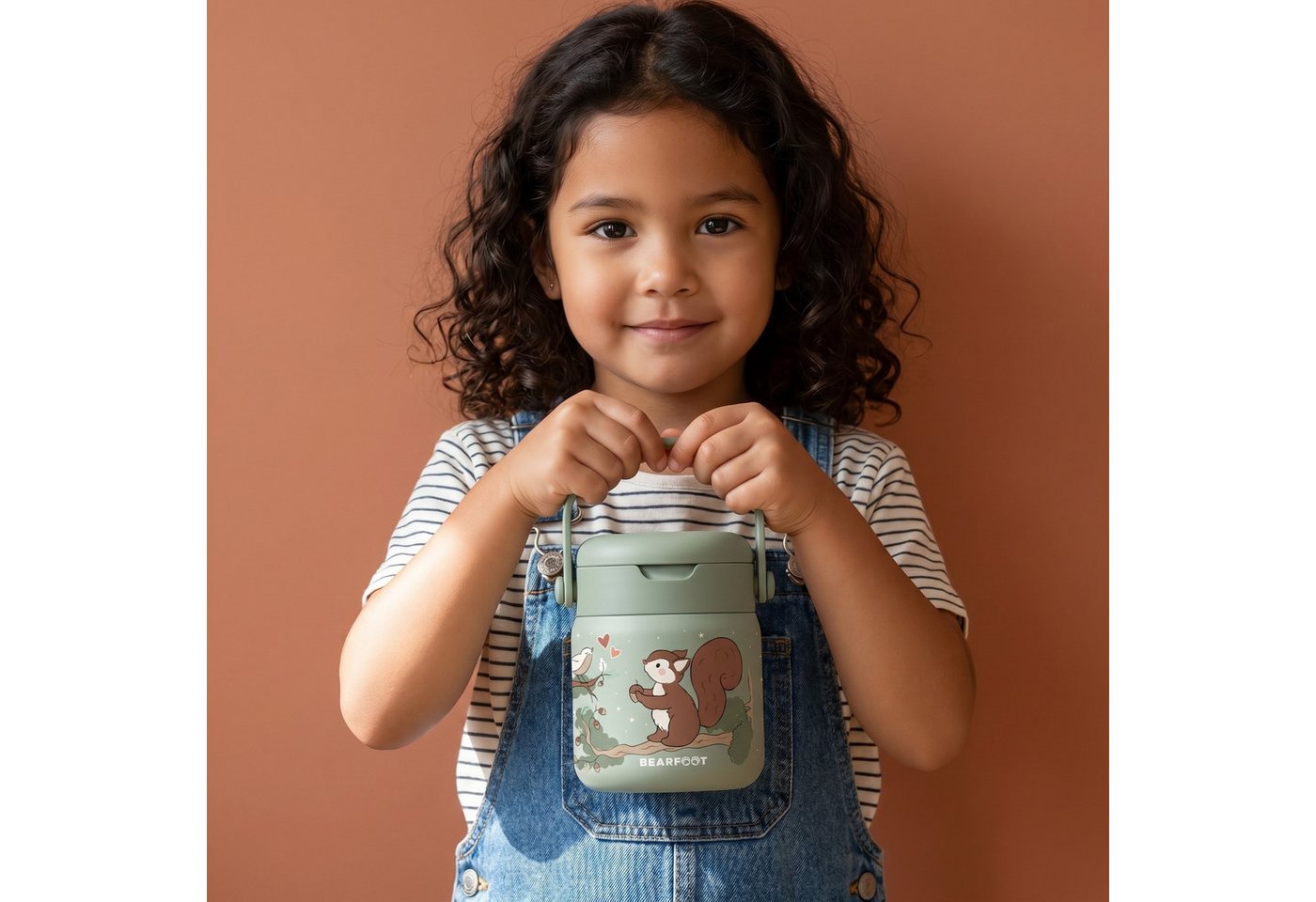 BEARFOOT Trinkflasche Thermobehälter Kinder Edelstahl - Eichhörnchen Sabei, Thermobehälter, auslaufsicher, Edelstahl, Food jar, BPA-frei Bild 5