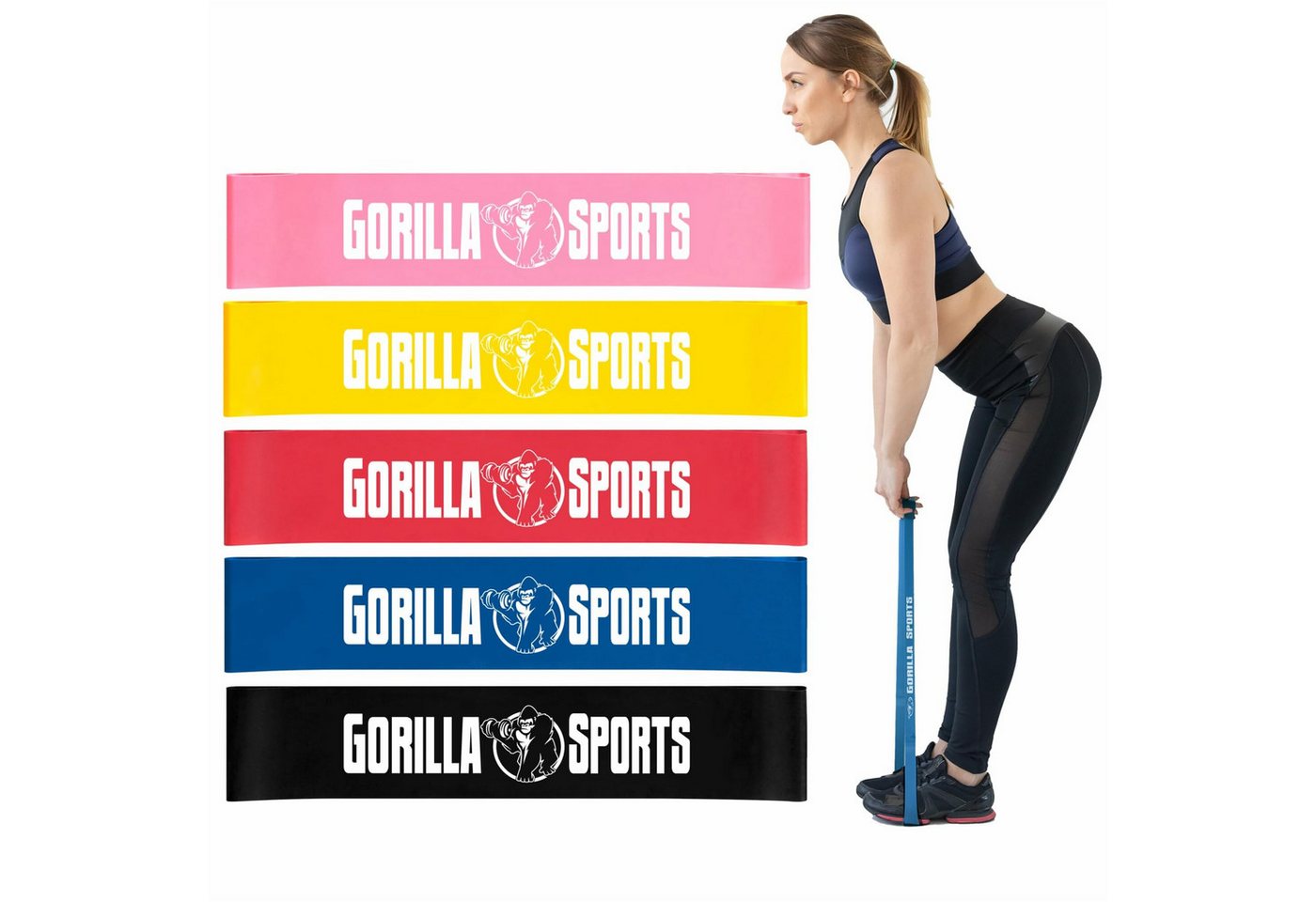 GORILLA SPORTS Expander Widerstandsbänder 0,4 mm - 1,2 mm