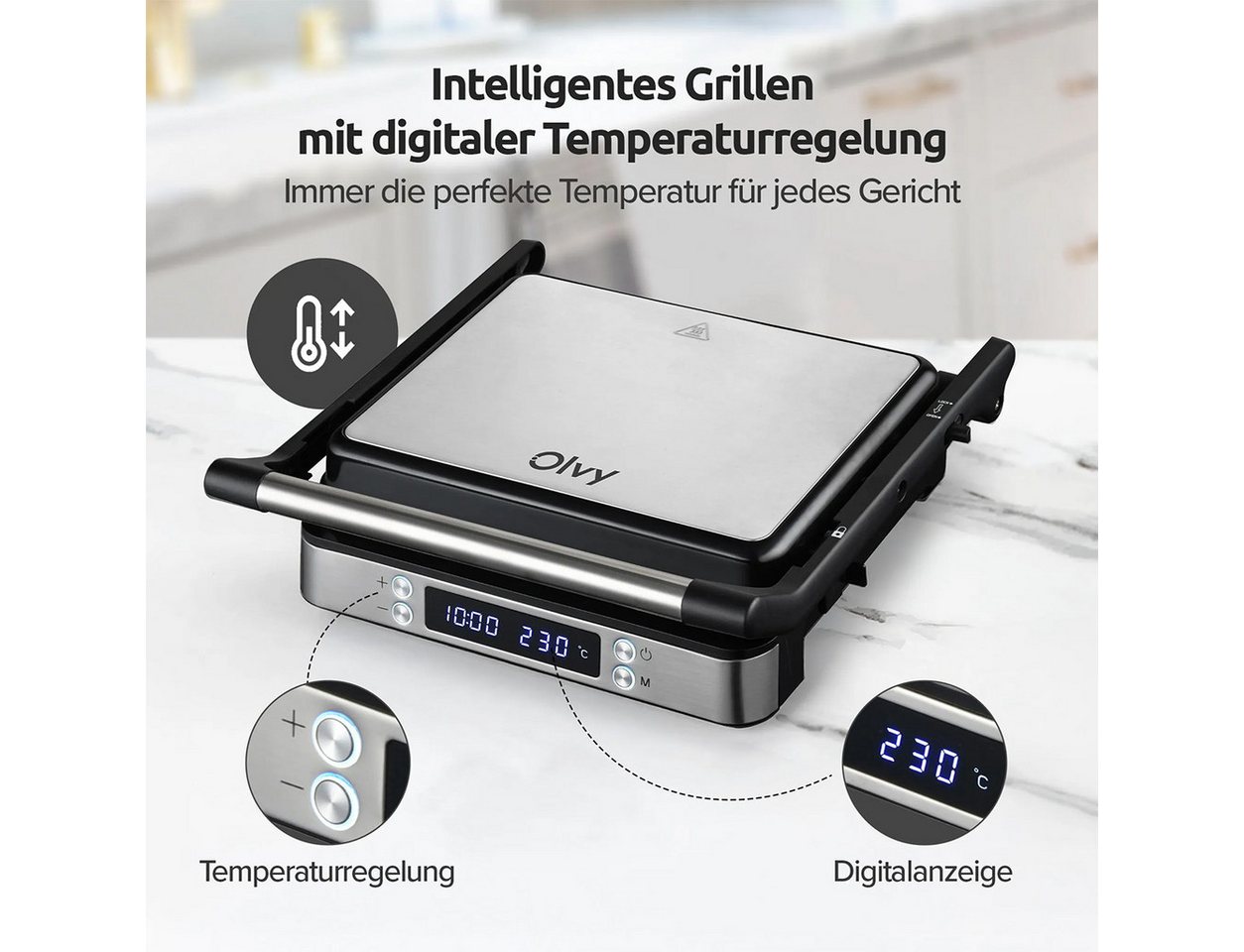 Olvy Kontaktgrill Olvy Kontaktgrill XXL Bild 5
