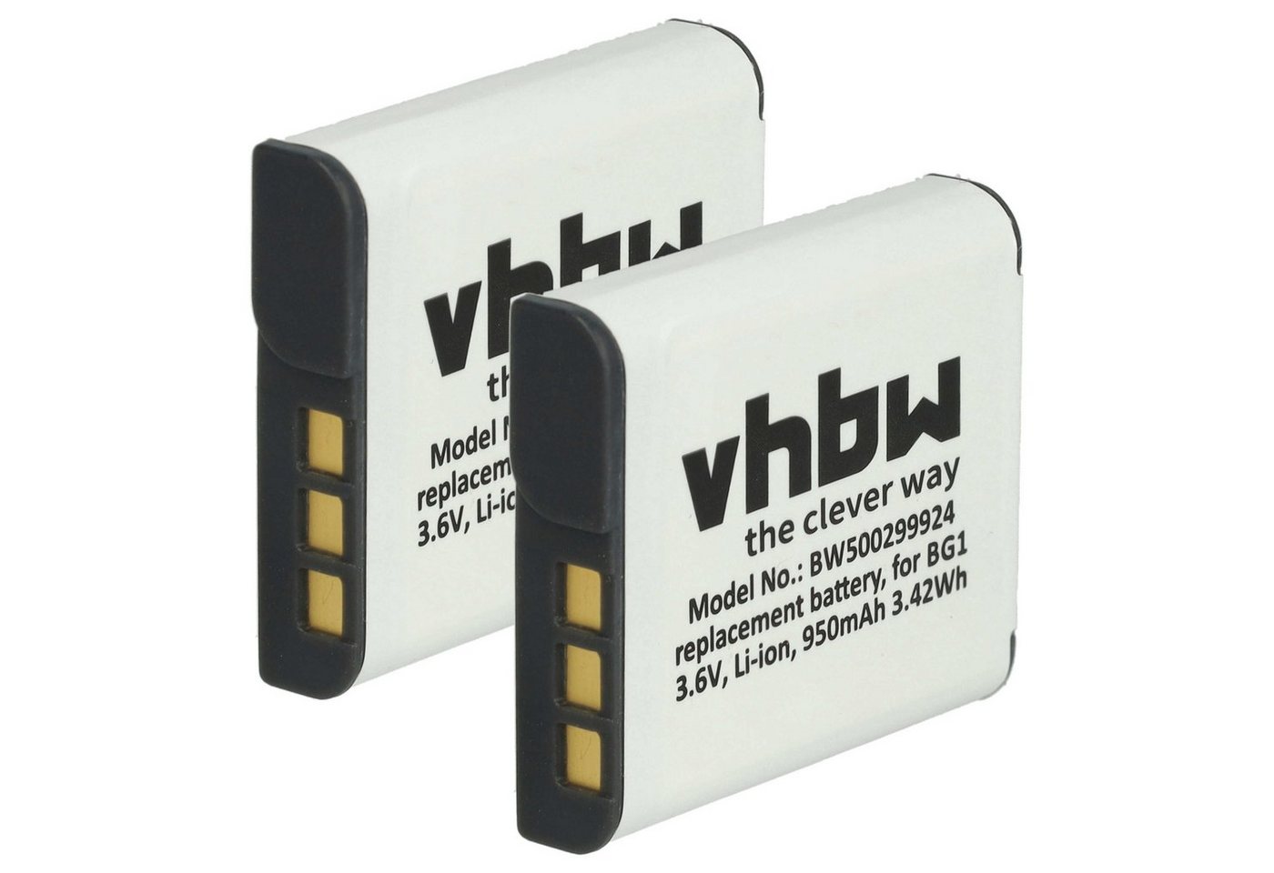vhbw Akku Ersatz für Sony NP-FG1, NP-BG1 für Kamera / Foto / Kompaktkamera Kamera-Akku Akku Li-Ion 950 mAh (3,6 V, 2 St), Leistungsfähige Austausch-Akkus für Digitalkamera, Spiegelreflexkamera Bild 4