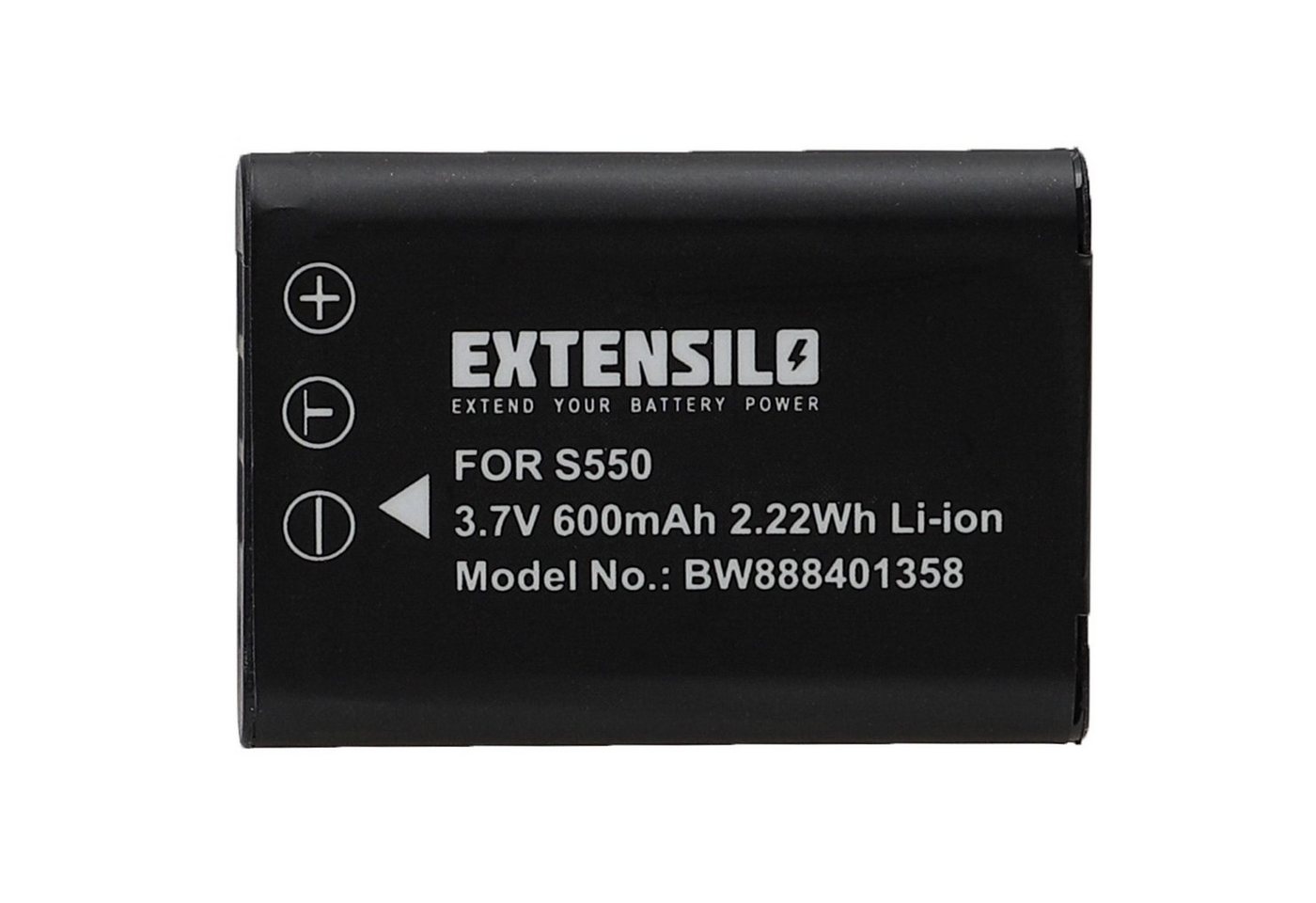 Extensilo Akku passend für Canon IXUS 285 HS, IXUS 285 HS A Digitalkamera / Kamera-Akku Akku Li-Ion 600 mAh (3,7 V, 1 St), Leistungsfähiger Austausch-Akku für Digitalkamera, Spiegelreflexkamera