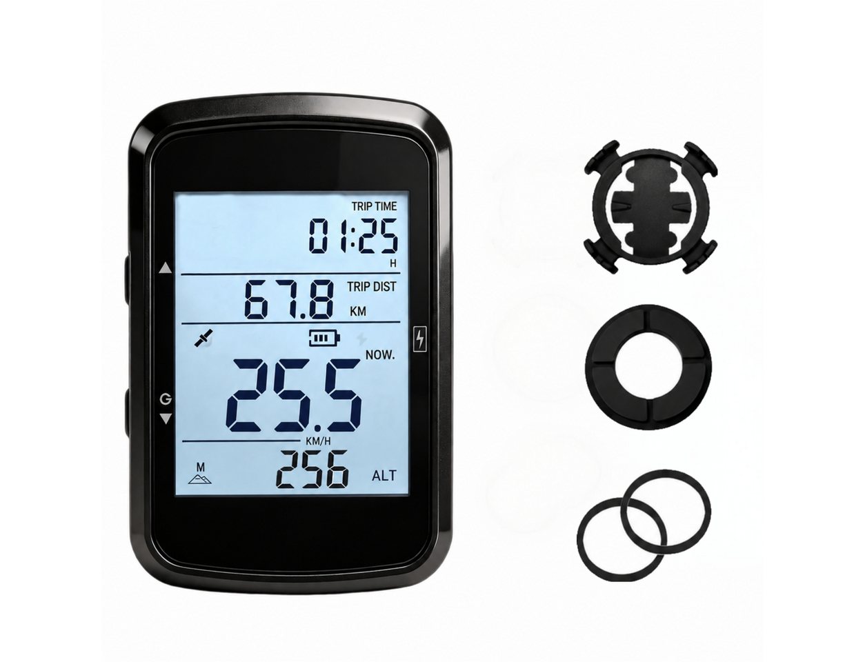 ibettertec Fahrradcomputer Kabelloser Fahrradtacho mit LCD-Display, 2,4 Zoll (USB-C Ladefunktion), Geschwindigkeitsmesser, Kilometerzähler, Hintergrundbeleuchtung Bild 3