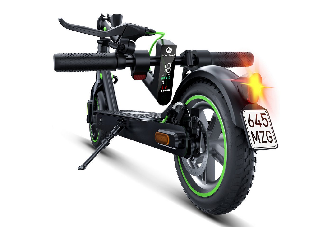 iSinwheel E-Scooter mit Straßenzulassung(ABE),APP,Faltbar E Roller, 20,00 km/h, (mit Kotflügeln), 400W MAX,30 KM Reichweite(MAX), klappbar, Belastung bis 120kg Bild 2