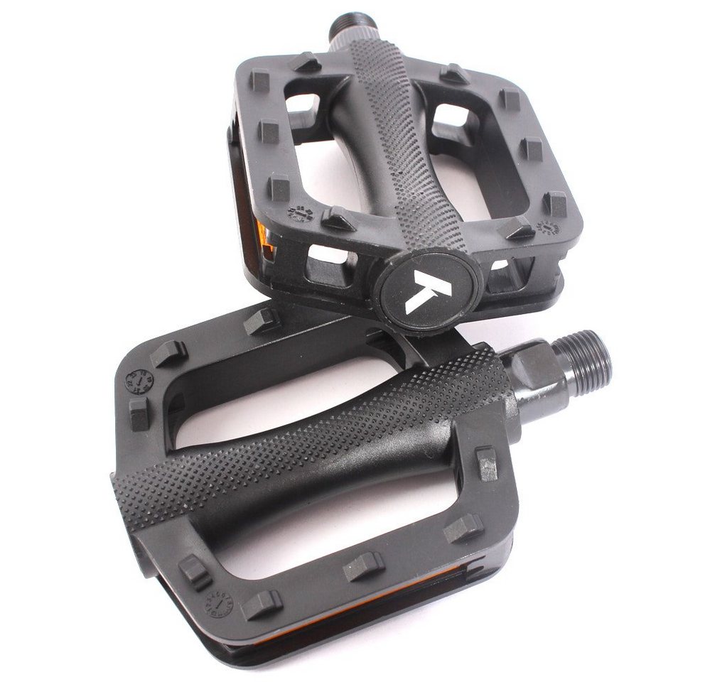KHEbikes Fahrradpedale KHE PRISM Kinder BMX Pedale 1/2" schwarz 288 g (Geeignet für 1-teilige Kurbeln (OPC)