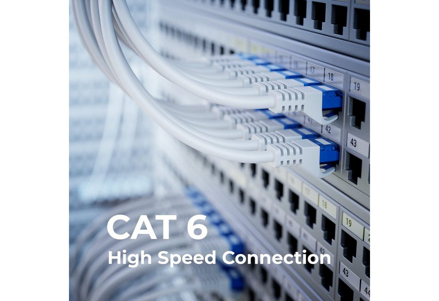 deleyCON deleyCON 10x 0,25m CAT6 Patchkabel Netzwerkkabel Gigabit LAN U/UTP LAN-Kabel Bild 2