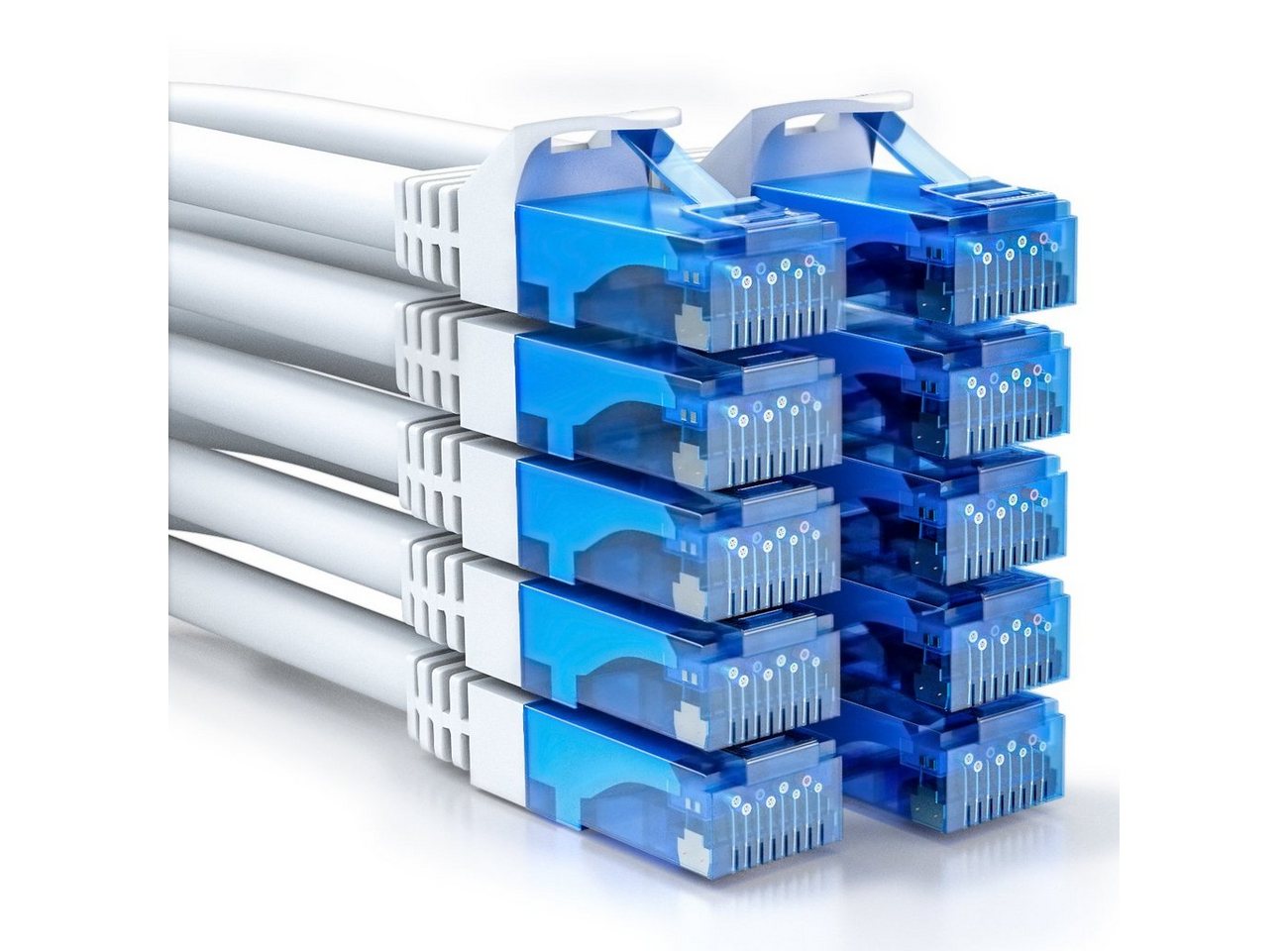 deleyCON deleyCON 10x 0,25m CAT6 Patchkabel Netzwerkkabel Gigabit LAN U/UTP LAN-Kabel Bild 5