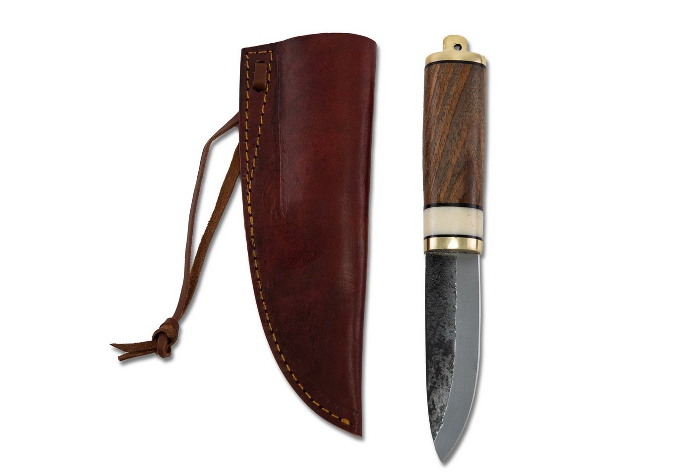 Vehi Mercatus Universalmesser Wikinger Messer Gotland mit Lederscheide Ess- und Gebrauchsmesser Bild 2