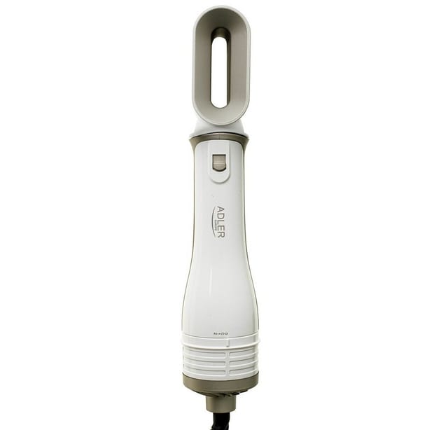 ADLER EUROPE Warmluftbürste AD 2027 5-in-1 Lockenstab Stylingbürste Keramikbeschichtung, Kaltluftfunktion, Rundbürsten, Lockenstab, Perlweiß stylish