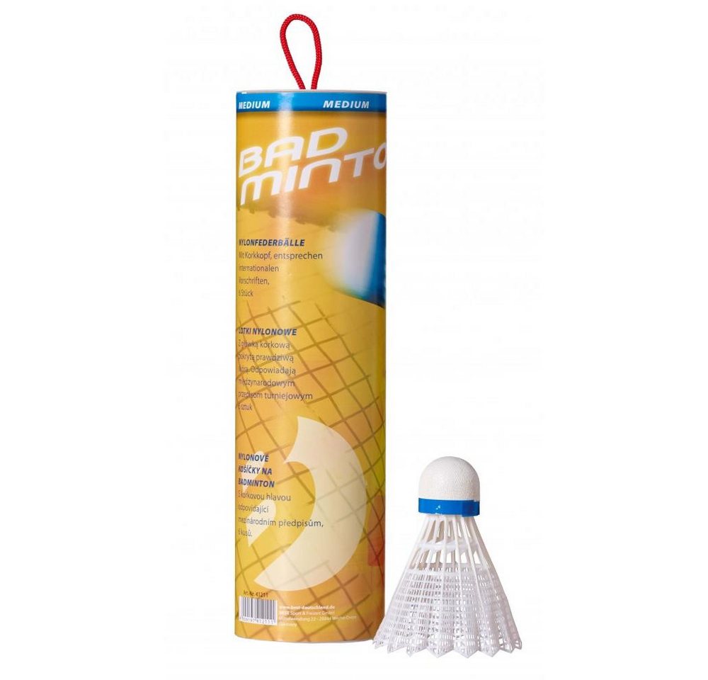 Best Sporting Federball Federbälle Medium 6er-Set aus Nylon mit Korkkopf