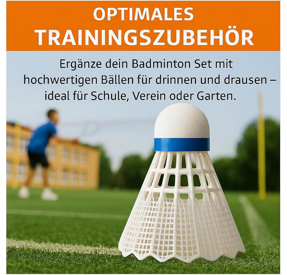 Best Sporting Federball Federbälle Medium 6er-Set aus Nylon mit Korkkopf Bild 2