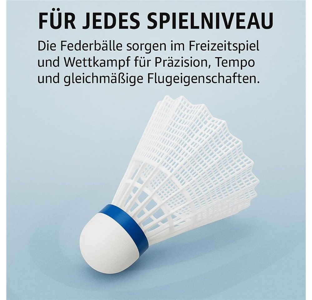 Best Sporting Federball Federbälle Medium 6er-Set aus Nylon mit Korkkopf Bild 4