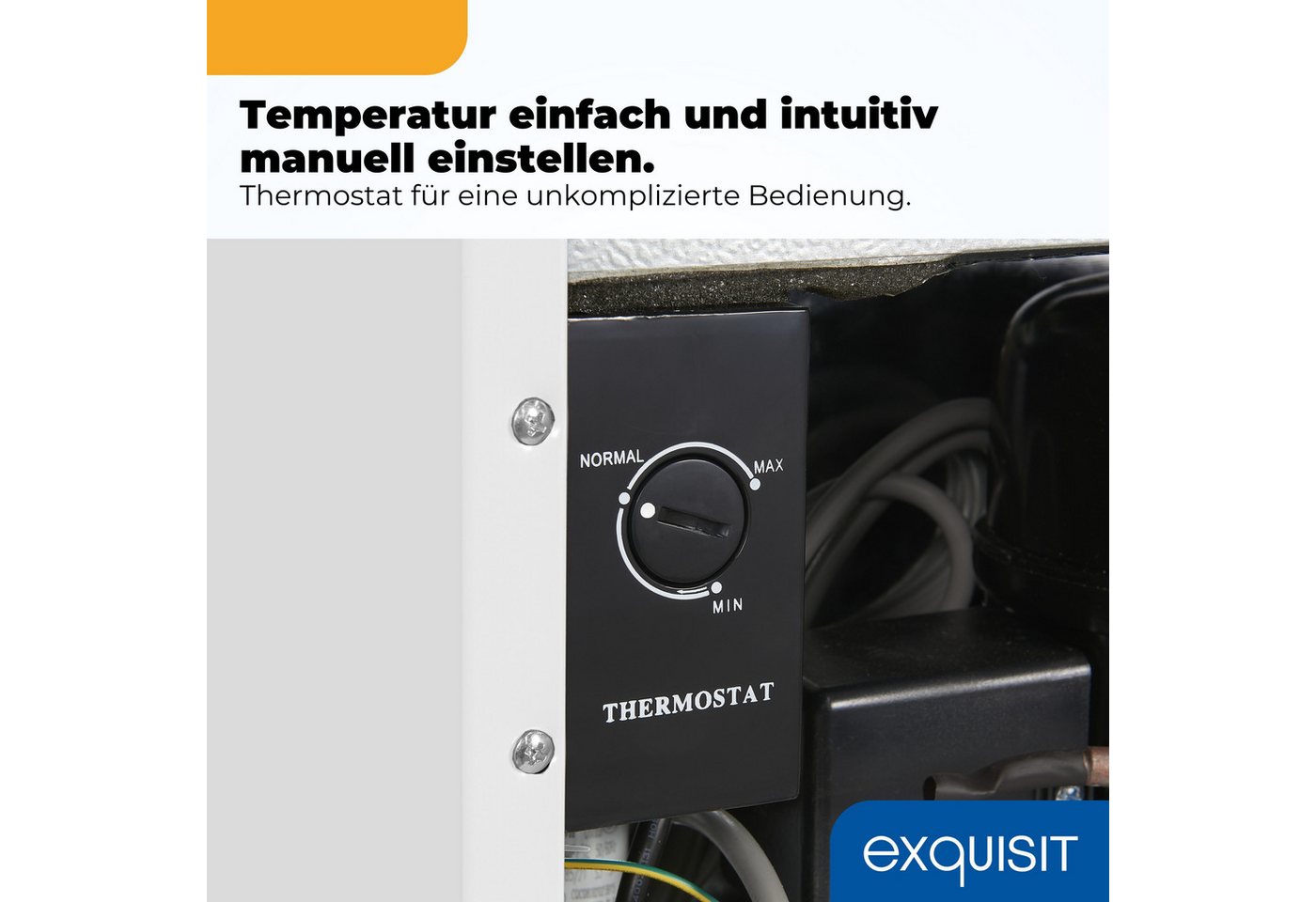 exquisit Gefrierschrank GB505-040E, 51 cm hoch, 44 cm breit, 33 l Nutzinhalt, 4* - Gefrieren, ideal als kleiner Zweitgefrierschrank Bild 3