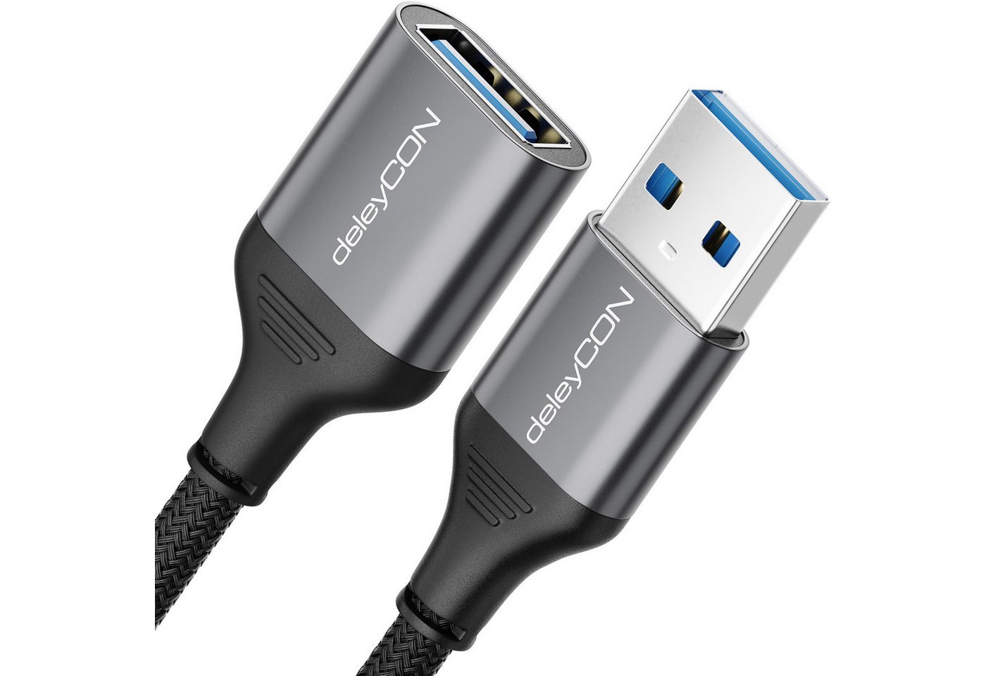 deleyCON deleyCON 3m USB3.0 A-A Verlängerung (5Gbps, Alu) Kartenleser/Drucker USB-Kabel Bild 4