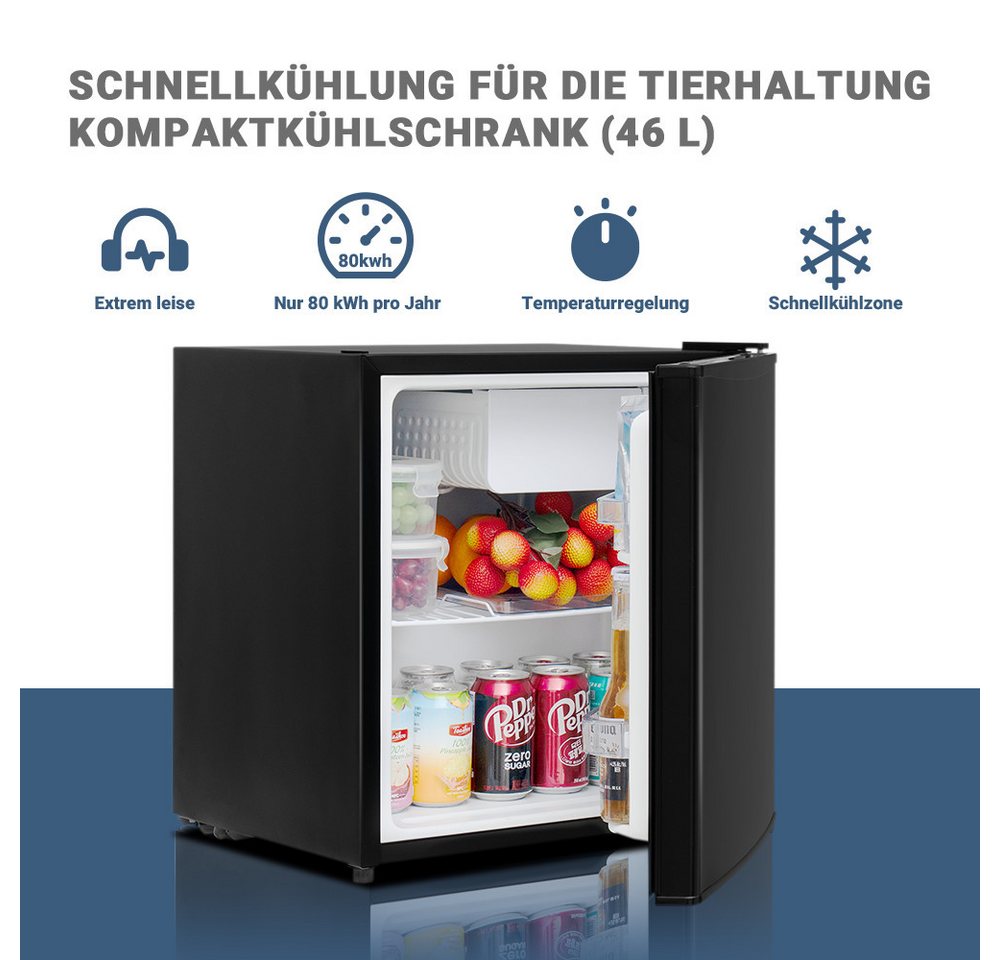 Smad Table Top Kühlschrank DSF-48B6E DSF-48B6E, 51 cm hoch, 45 cm breit, 6-stufigem Thermostat Kühlfach, 39 dB, für Schlafzimmer/Büro Bild 2