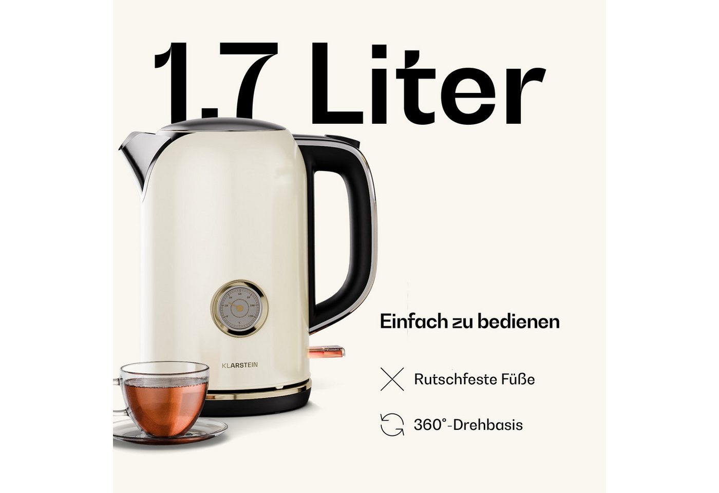 Klarstein Wasserkocher Victoria, 2200 W Bild 4