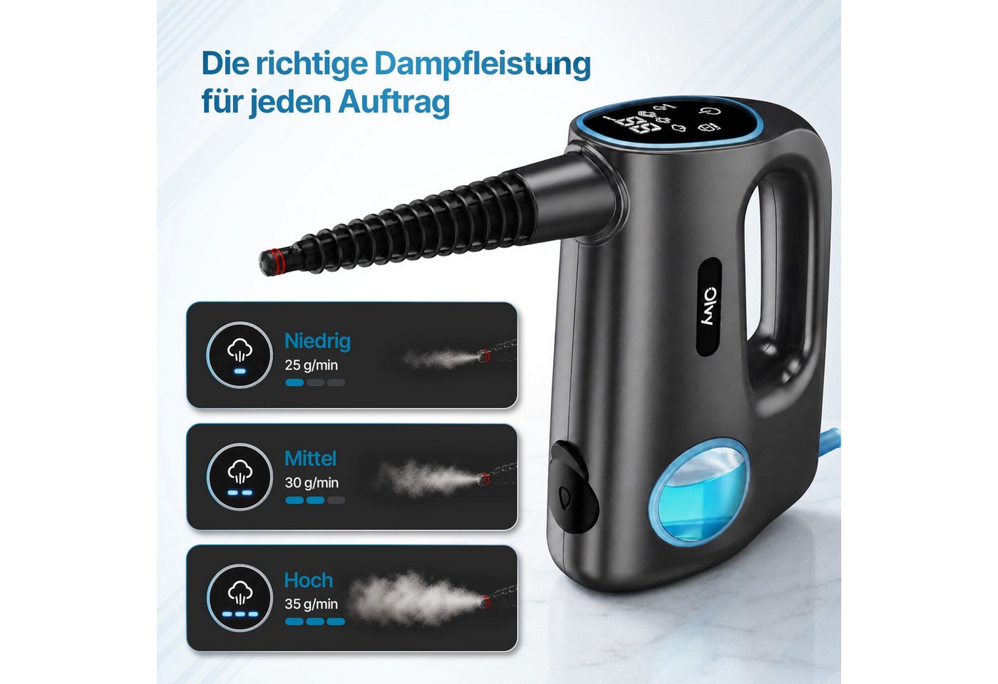 Olvy Handdampfreiniger Olvy 12-in-1 Hand-Dampfreiniger mit Touchscreen Bild 4
