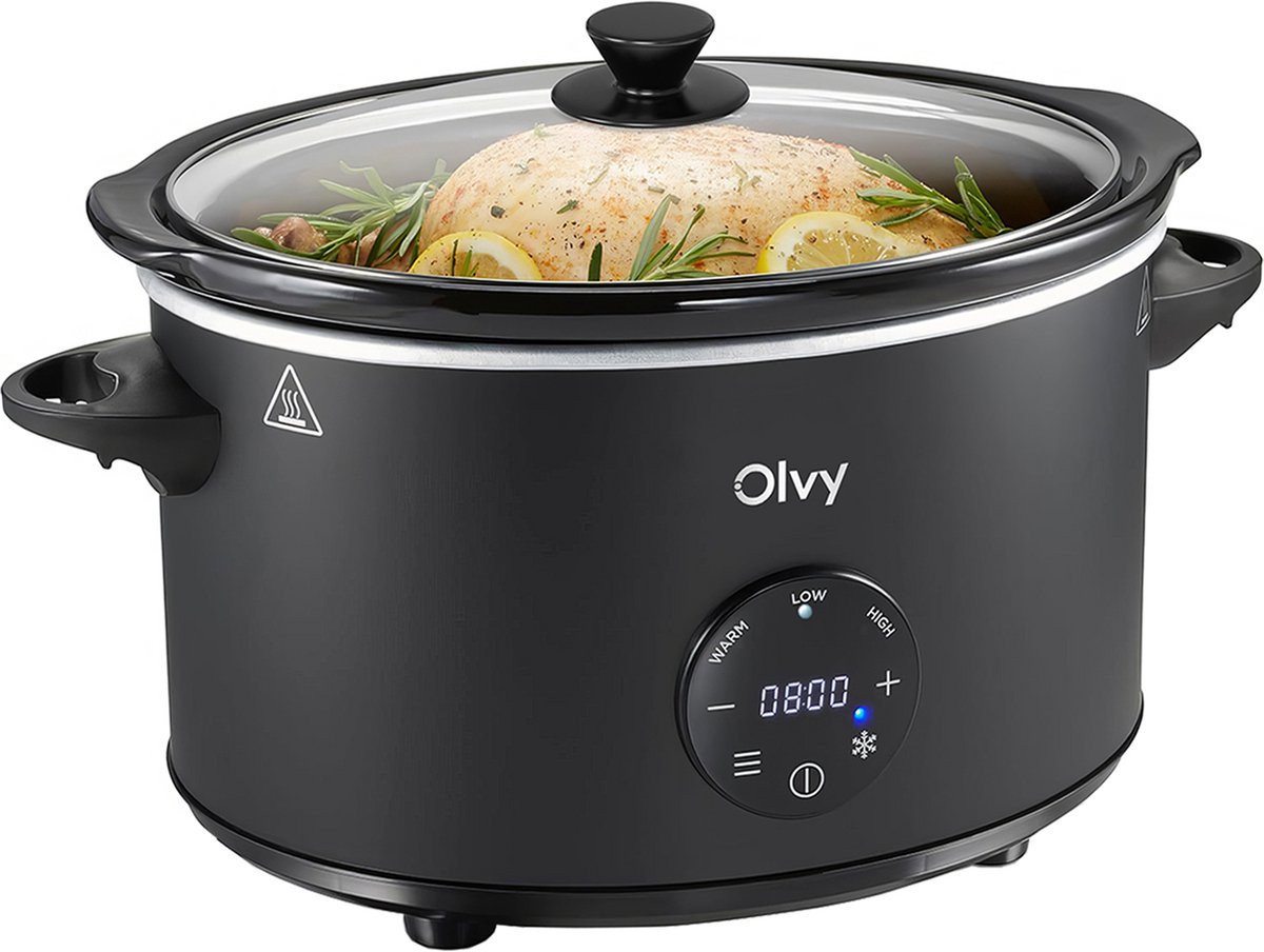 Olvy Dampfgarer Olvy Digitaler Slow Cooker mit Timer – 6 Liter Bild 4