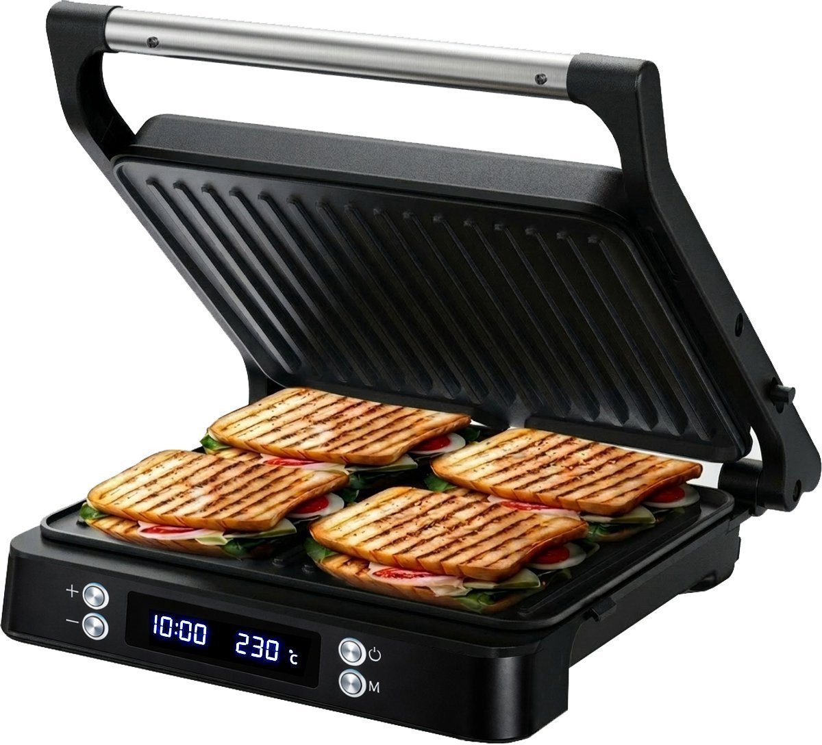 Olvy Kontaktgrill Olvy Kontaktgrill XXL 2000W – Sandwichmaker für 4 Sandwiches Bild 5