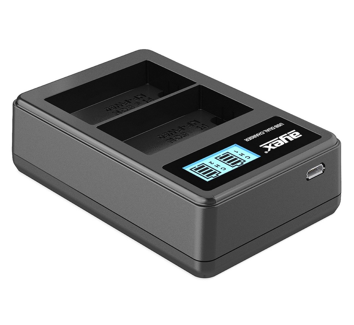 ayex 2x NP-FW50 Akku für Sony + USB Dual-Ladegerät Kamera-Akku Bild 2