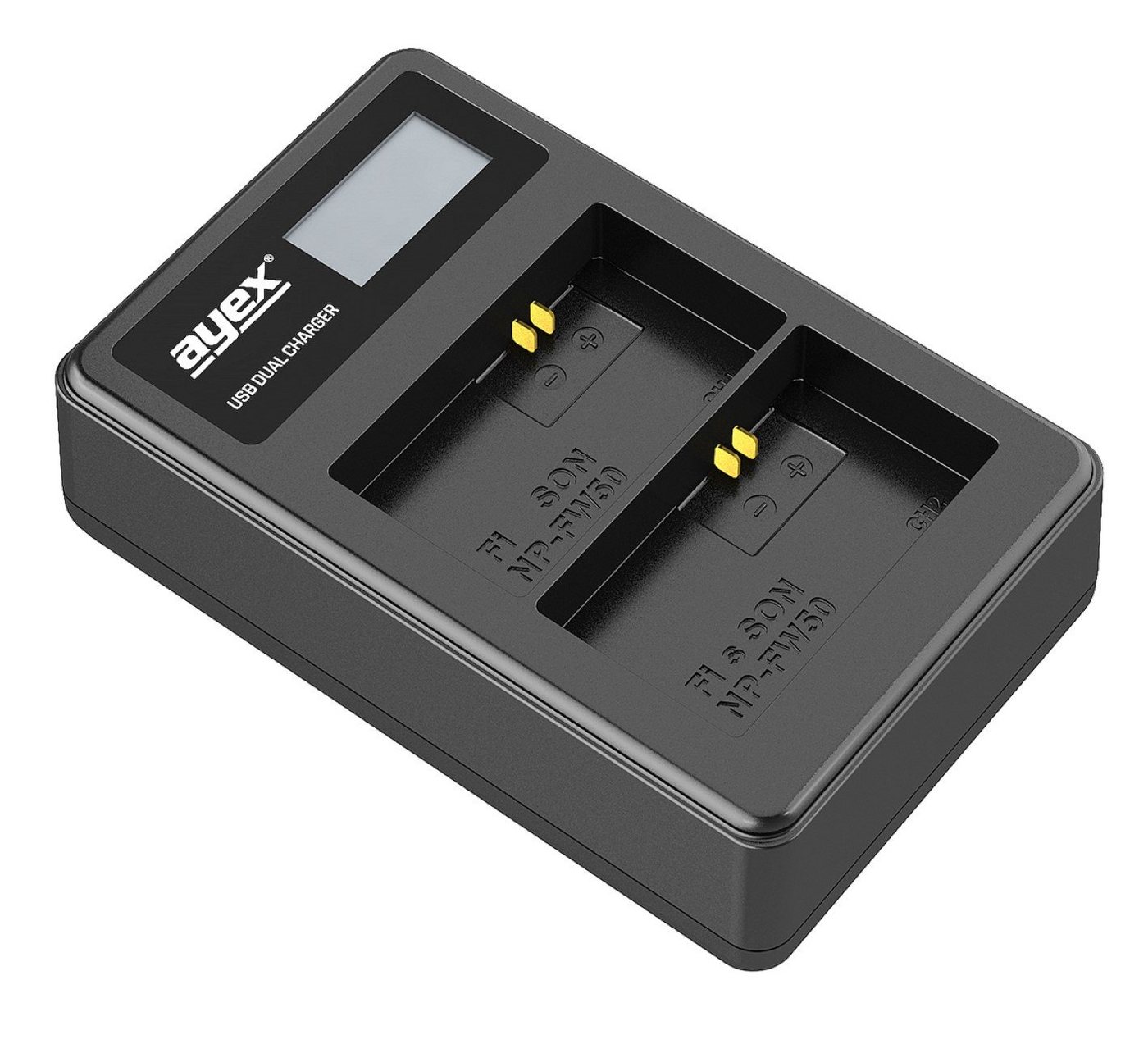 ayex 2x NP-FW50 Akku für Sony + USB Dual-Ladegerät Kamera-Akku Bild 4