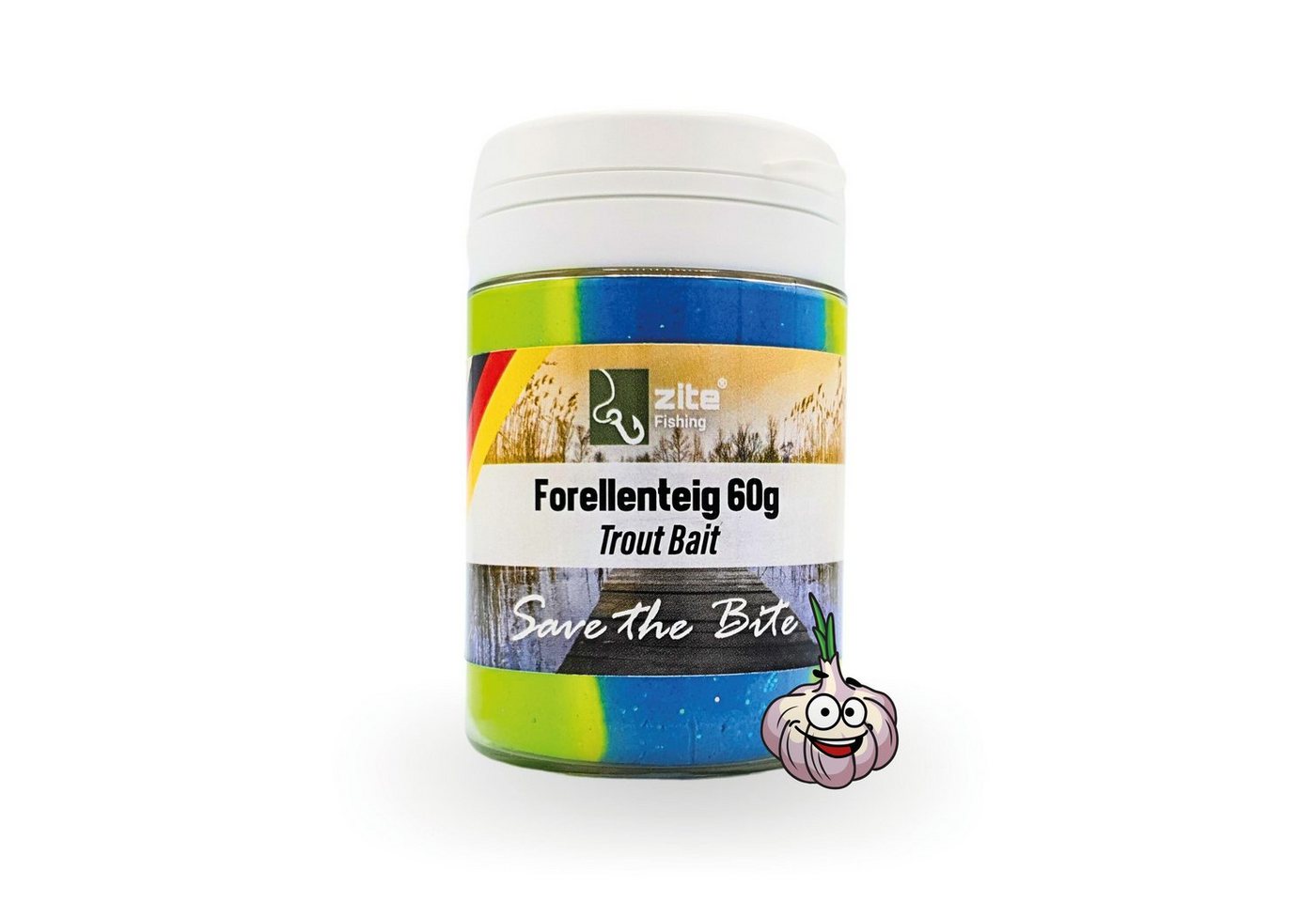 Zite Kunstköder Regenbogen Forellenteig, (Special Edition), UV Aktiv, Dreifarbige Forellenpaste mit Knoblaucharoma