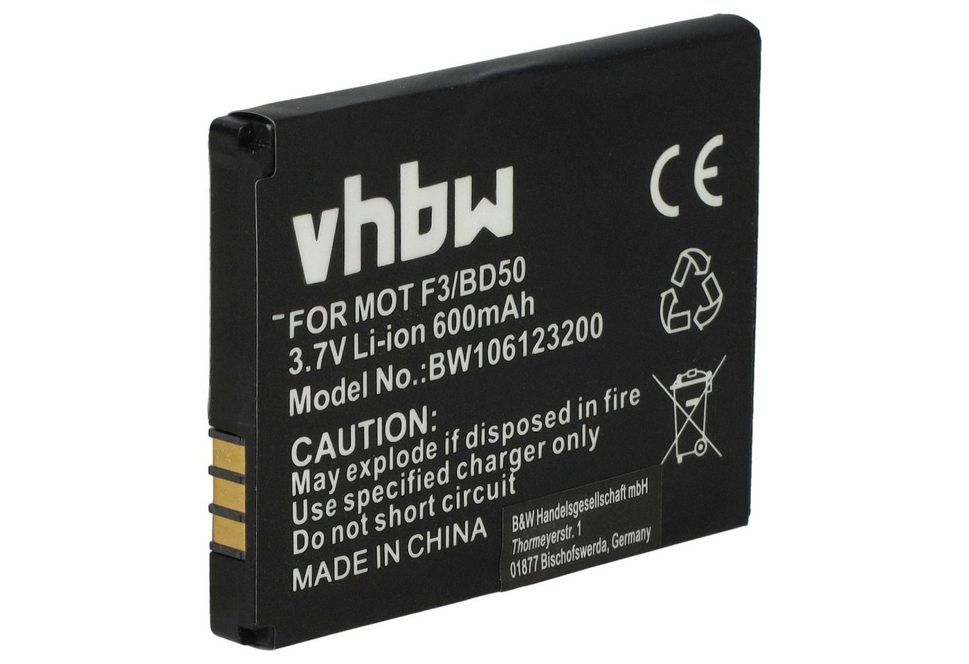 vhbw Akku Ersatz für AVM EAC62339101, BAK130506, NL523446LG, 312BAT006, Akku Akku Li-Ion 600 mAh (3,7 V, 1 St), Leistungsfähiger Austausch-Akku für Telefon, Festnetz oder schnurloses