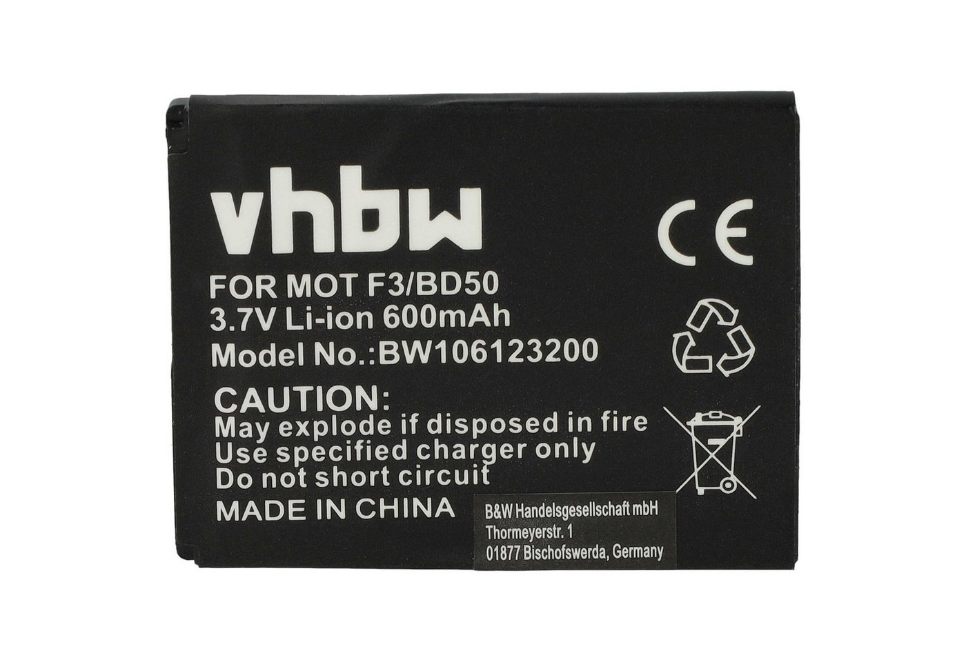 vhbw Akku Ersatz für AVM EAC62339101, BAK130506, NL523446LG, 312BAT006, Akku Akku Li-Ion 600 mAh (3,7 V, 1 St), Leistungsfähiger Austausch-Akku für Telefon, Festnetz oder schnurloses Bild 2