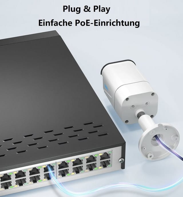Reolink Überwachungskamera RLK16-810B8-A 4K PoE (Außenbereich, Videoüberwachungsset, Videoüberwachung mit 8X 8MP PoE IP Kamera und 16CH 4TB HDD NVR, Personenerkennung und Fahrzeugerkennung, IP66, 30M IR Nachtsicht)