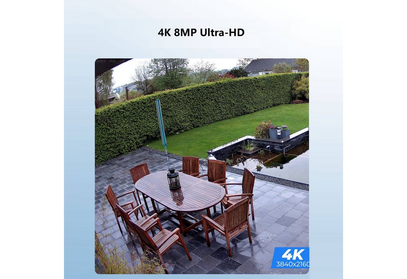 Reolink Überwachungskamera RLK16-810B8-A 4K PoE (Außenbereich, Videoüberwachungsset, Videoüberwachung mit 8X 8MP PoE IP Kamera und 16CH 4TB HDD NVR, Personenerkennung und Fahrzeugerkennung, IP66, 30M IR Nachtsicht) Bild 3