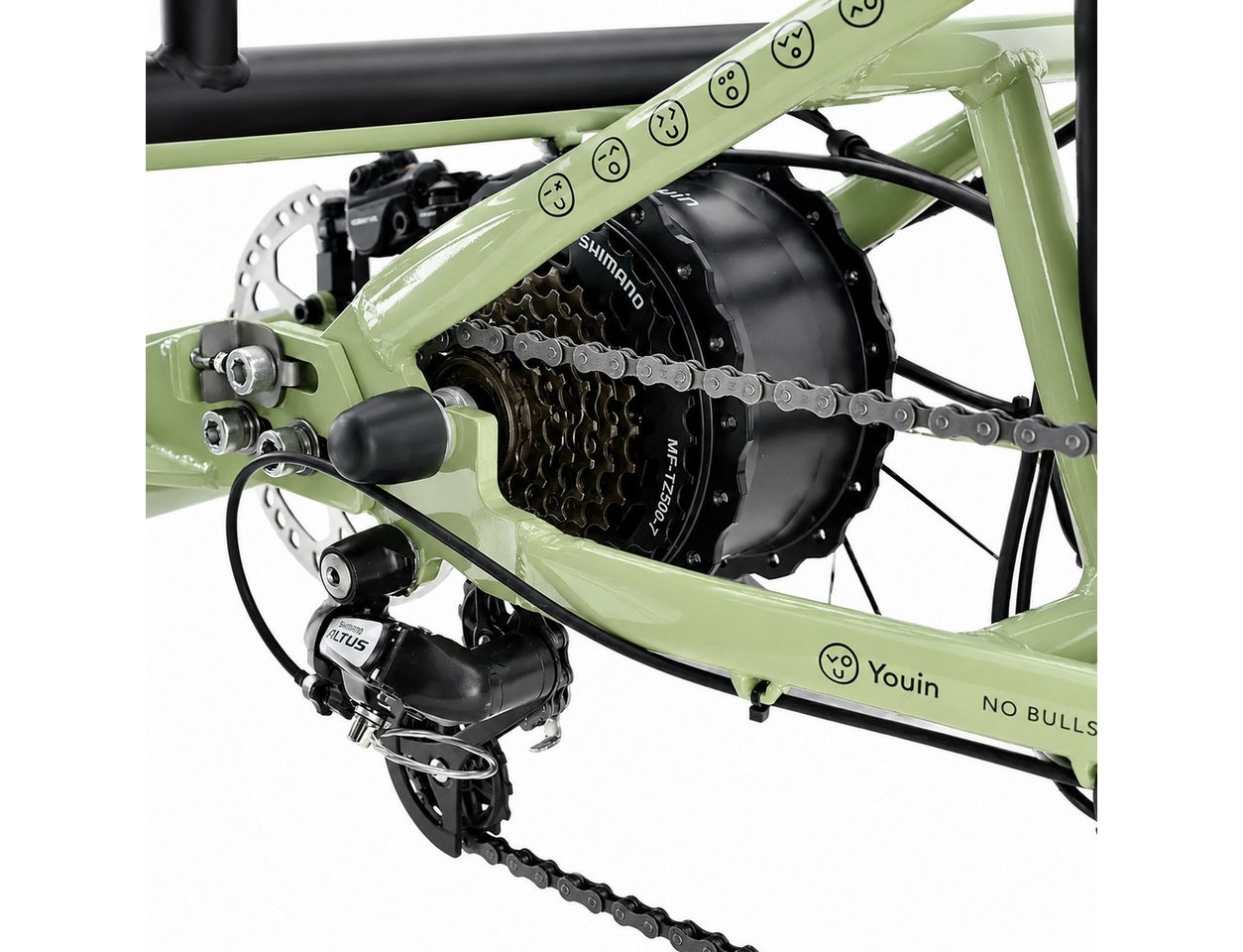 PixelPilot E-Bike E-Dreirad Dover Faltbares Elektro-Lastendreirad 250W, bis 100 km Reichweite, 7 Gang, Heckmotor, 749 Wh, 24/20 Zoll Fat Tire, 7-Gang, bis 200 kg Bild 3