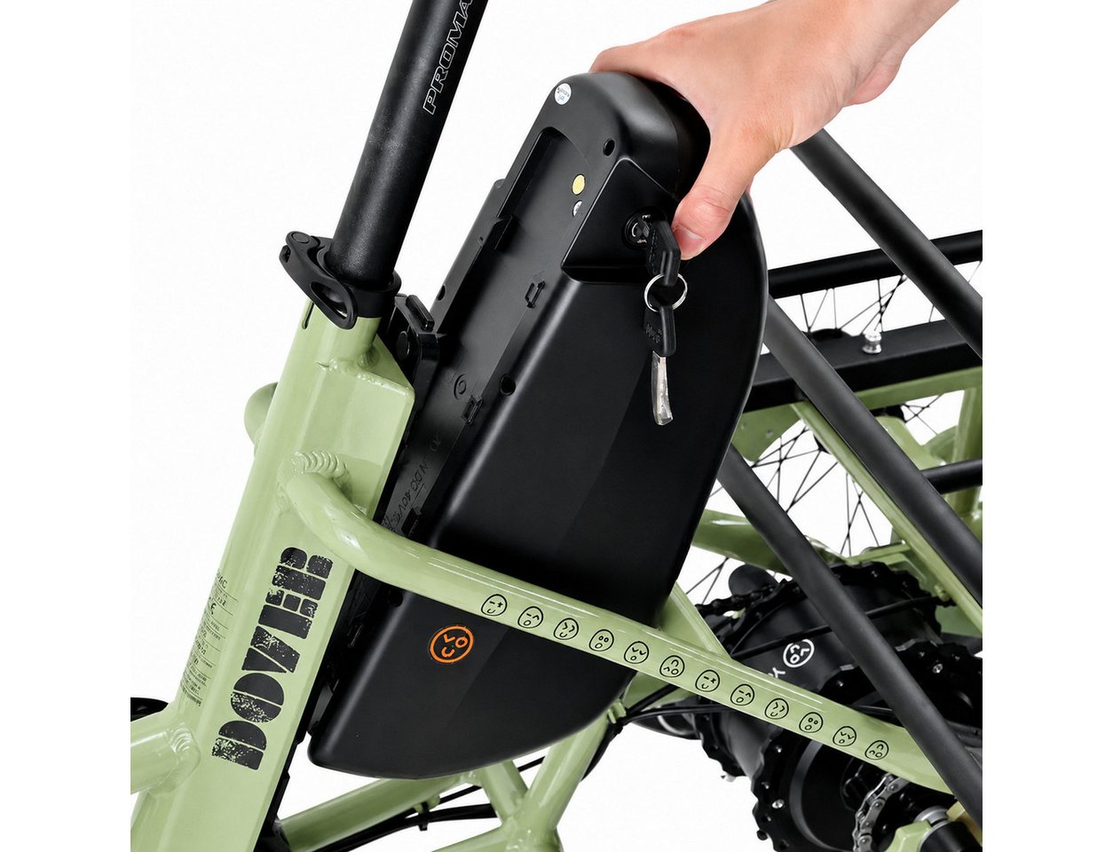 PixelPilot E-Bike E-Dreirad Dover Faltbares Elektro-Lastendreirad 250W, bis 100 km Reichweite, 7 Gang, Heckmotor, 749 Wh, 24/20 Zoll Fat Tire, 7-Gang, bis 200 kg Bild 4