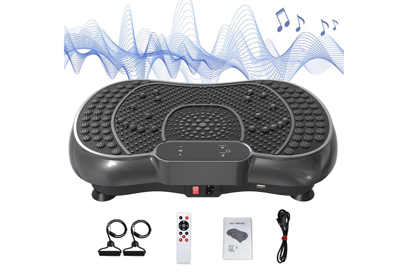 Hamlody Vibrationsplatte Haushalts-Fettverbrenner mit 99 Stufen & 5 Programmen, 200 W, Einstellbar von 1 bis 99 Stufen, Vibrationsfrequenz 780 Hz/min Bild 5