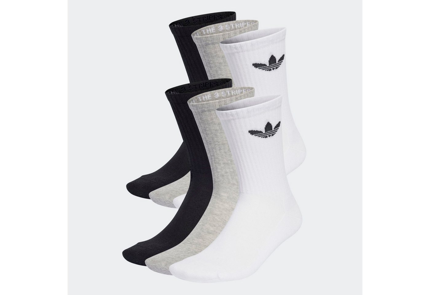 adidas Originals Sportsocken TR CREW S 6P (6-Paar) für Erwachsene, im praktischen 6er-Pack, mit Trefoil Logo