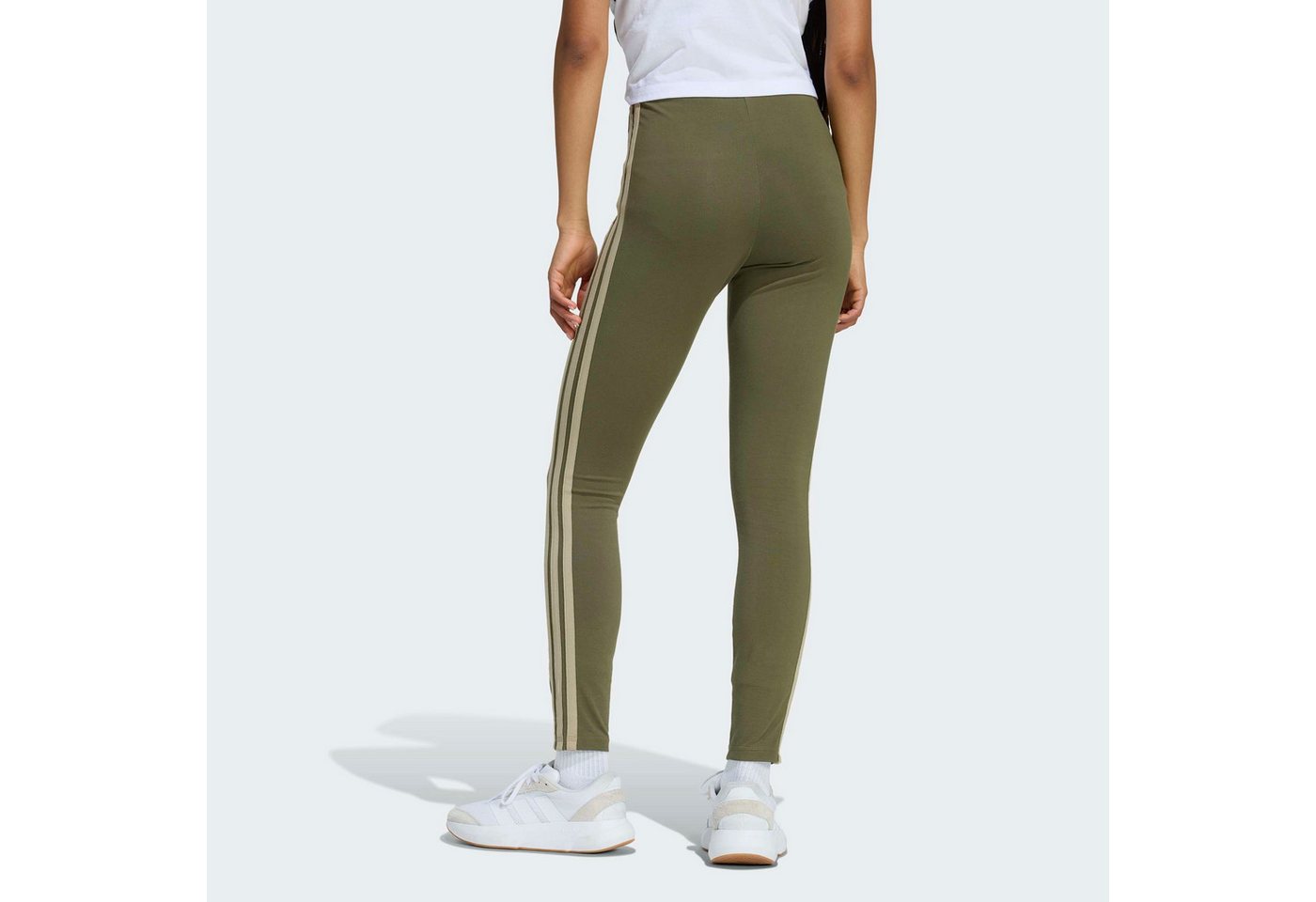 adidas Sportswear Trainingstights ESSENTIALS 3-STREIFEN COTTON LEGGINGS sportlicher Look mit 3-Streifen, aus Baumwolle und Elasthan