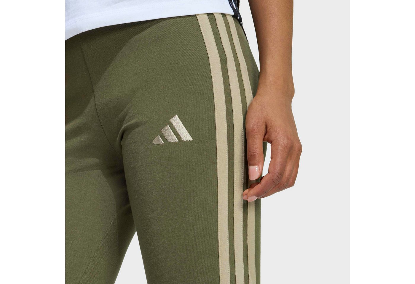 adidas Sportswear Trainingstights ESSENTIALS 3-STREIFEN COTTON LEGGINGS sportlicher Look mit 3-Streifen, aus Baumwolle und Elasthan Bild 5