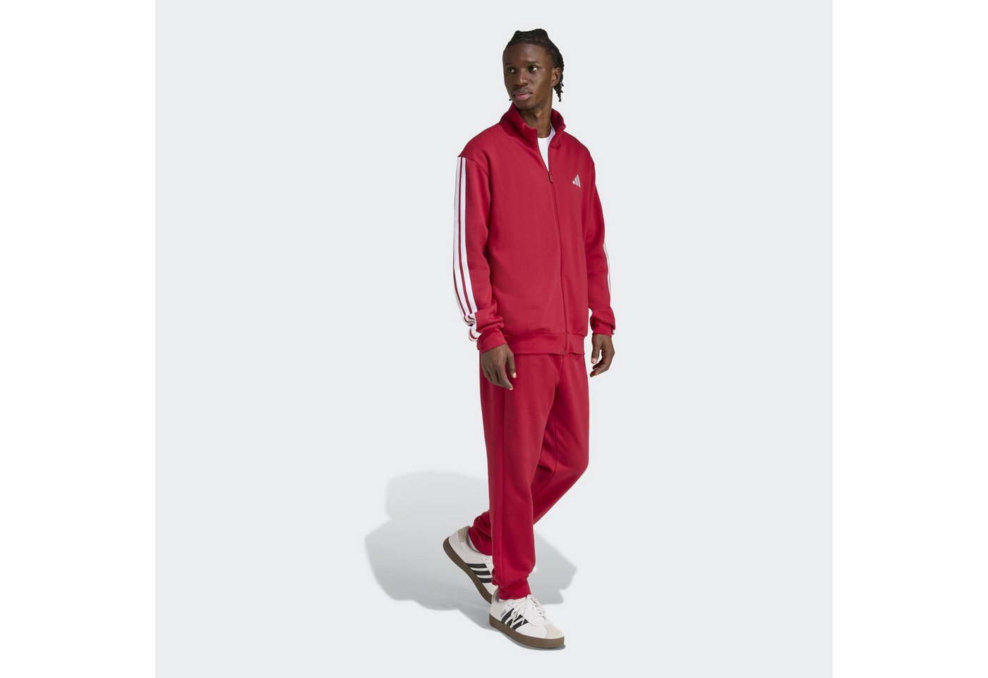 adidas Sportswear Trainingsanzug 3-STREIFEN FLEECE (2-tlg), zweiteiliges Set, für Sportmode und Streetwear Bild 5