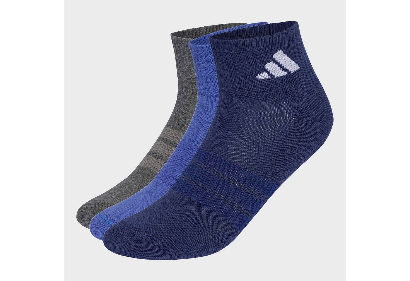 adidas Performance Sportsocken CUSHIONED SPORTSWEAR ANKLE 3ER-PACK (3-Paar) für Fitness und sportliche Aktivitäten, sportlicher Stil, 3er-Set