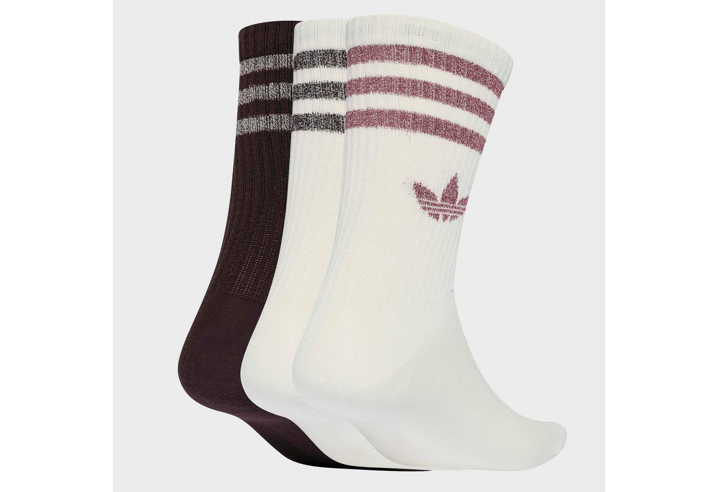 adidas Originals Sportsocken 3-STREIFEN GLITZER CREW, 3 PAAR (3-Paar)