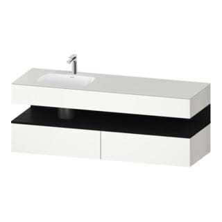 Duravit Einbauwaschtisch-Möbel-Set Qatego 160x50x60cm, Kon-WTU, B, B l, E sw/we m