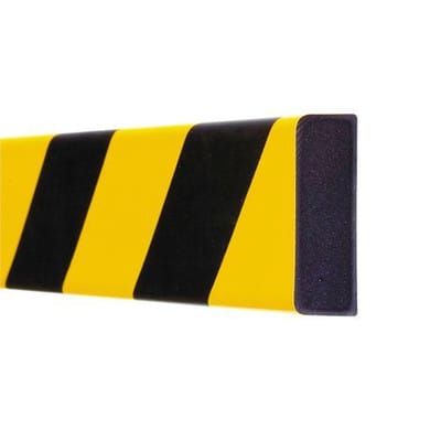 Moravia Prallschutz MORION Rechteck Flächenschutz 20 x 60 mm Länge 1000 mm gelb/schwarz magnetisch