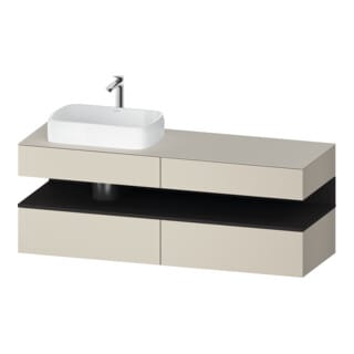 Duravit Waschtischunterschrank Qatego 160x55x60cm, gra m/ta m, Pl, Beck. li