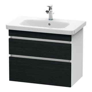 Duravit Waschtischunterschrank DuraStyle 73x44,8cm, Ei sw/we ma, 2 SchKa., wandhängend