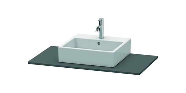 Duravit Konsole XSquare 100x55cm, Graphit matt, mit 1 Ausschnitt