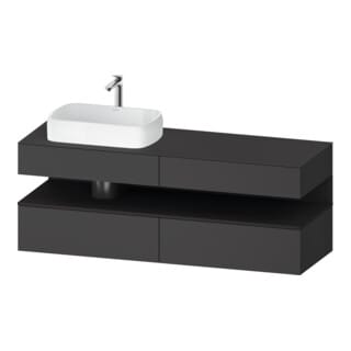 Duravit Waschtischunterschrank Qatego 160x55x60cm, gra m/Gr m, Pl, Beck. li