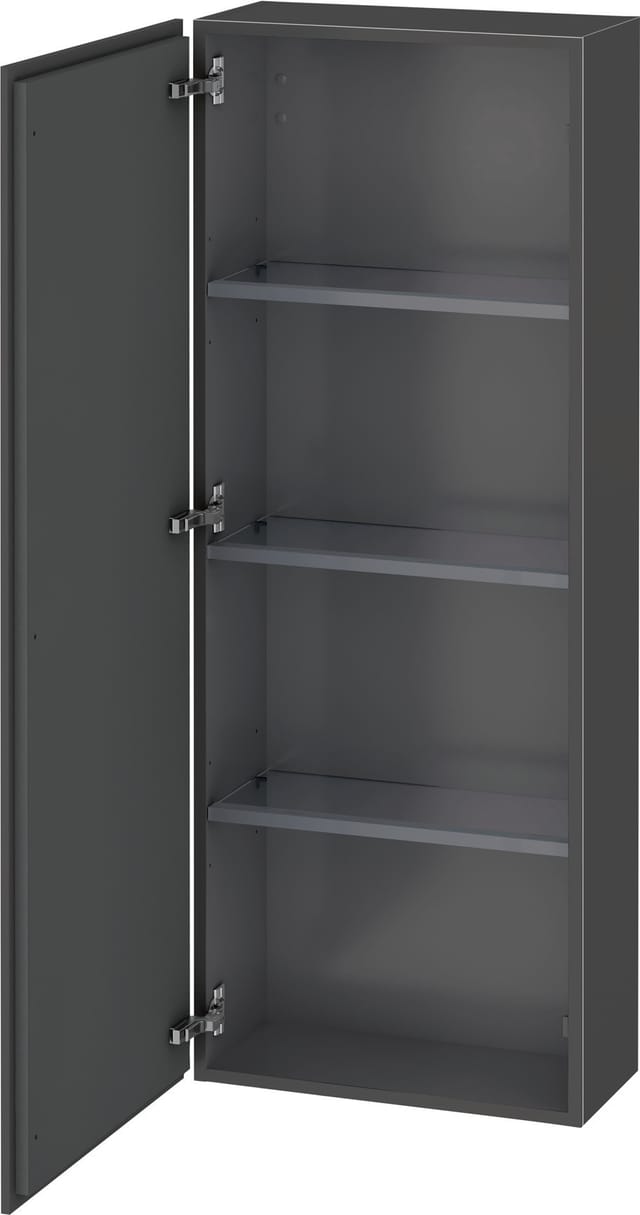 Duravit Halbhochschrank L-Cube 50x24,3x132cm, Tür links, graphit matt